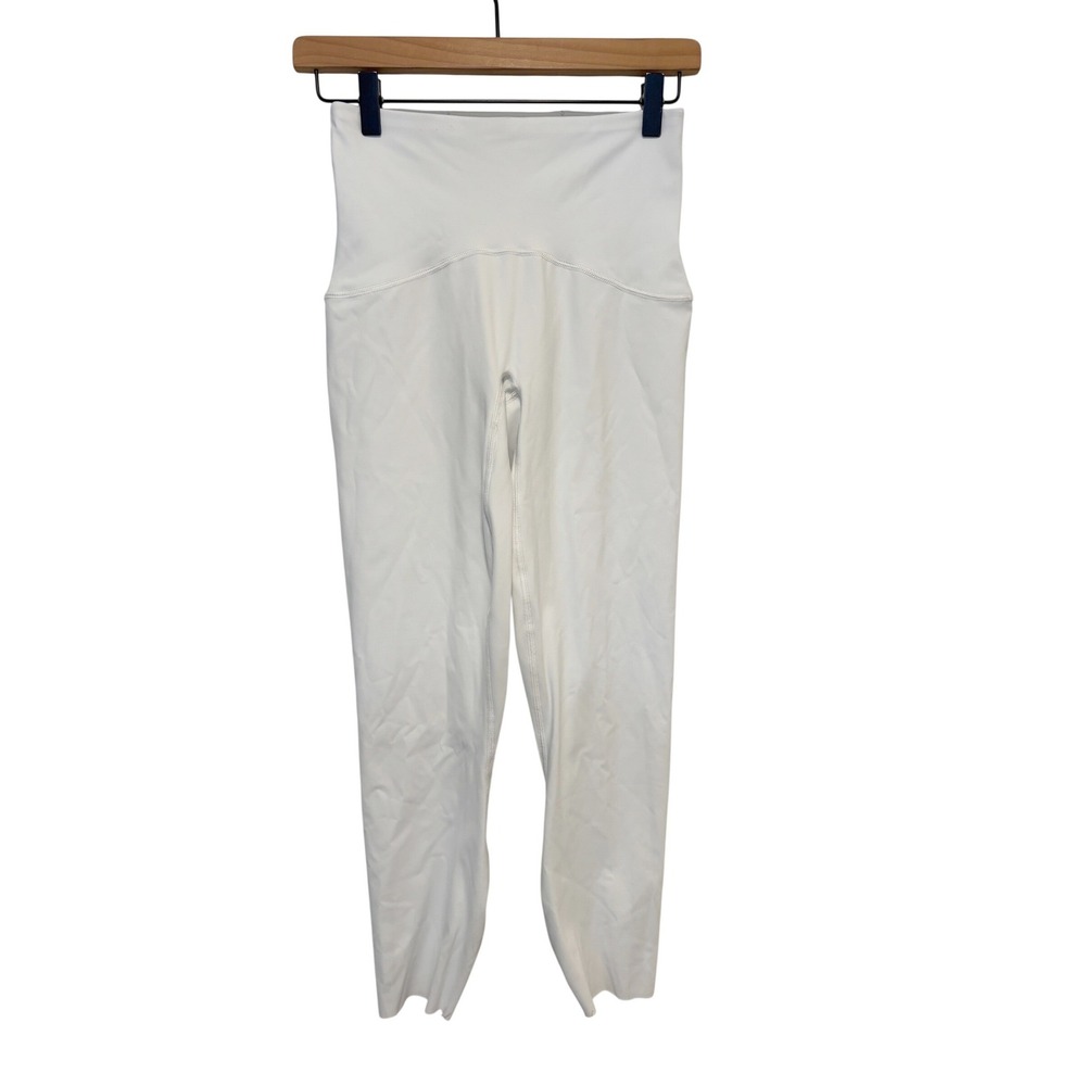 Spanx Booty Boost White High Waisted Active Leggings 7-8 Length Sz Small